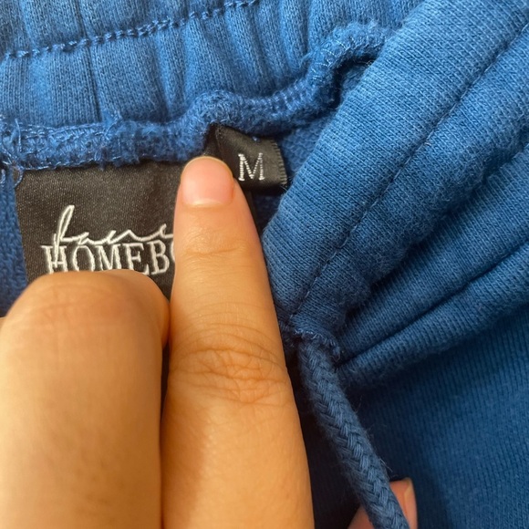 Fancy Homebody Matching Set - Blue Sweatshirt & Shorts (Size M) - Picture 7 of 11